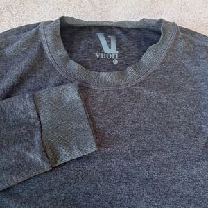 Vuori Ponto Performance Crew Charcoal Heather Gray V224 Mens Large